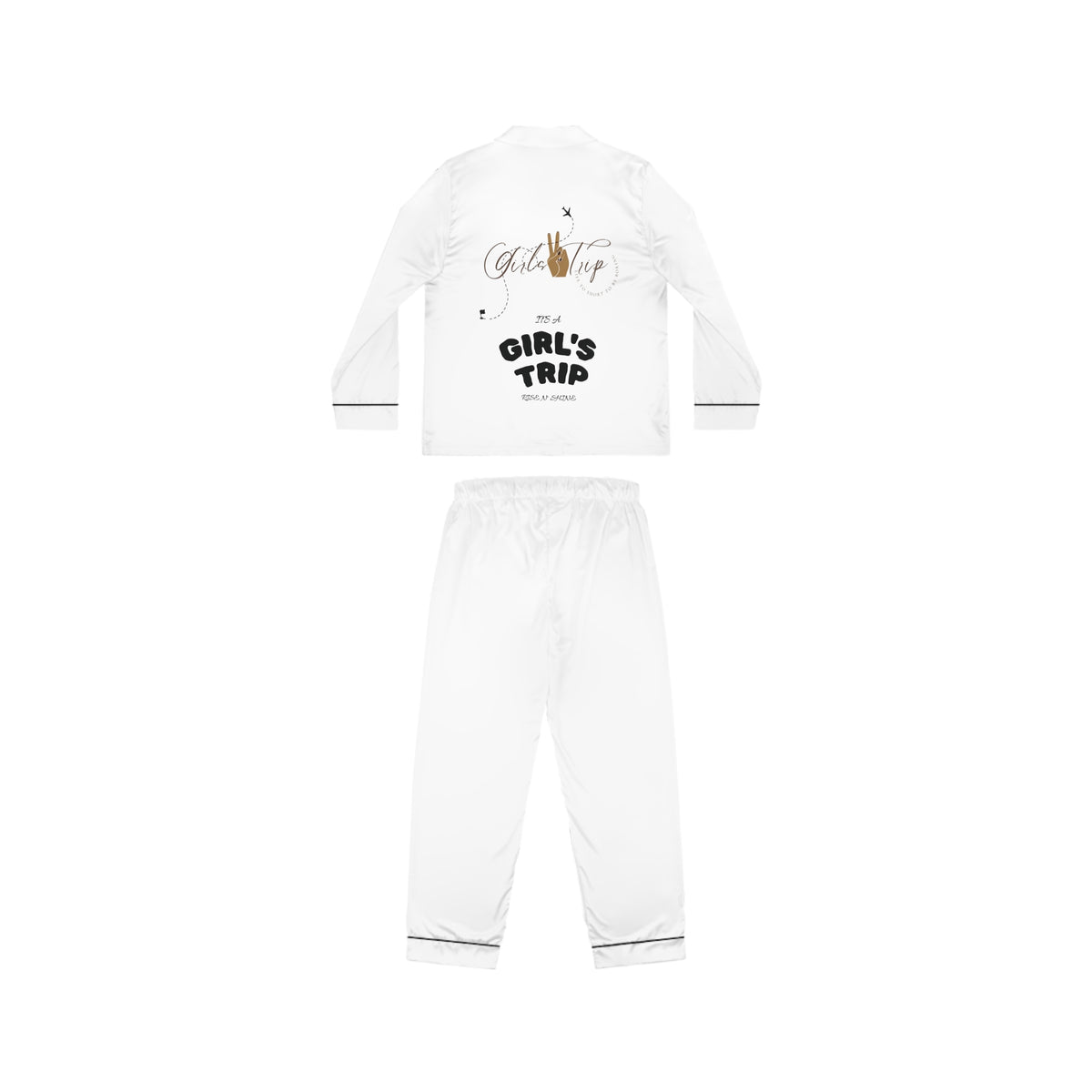 Personalized Girls Trip Satin Pajamas – Women’s Matching PJ Set