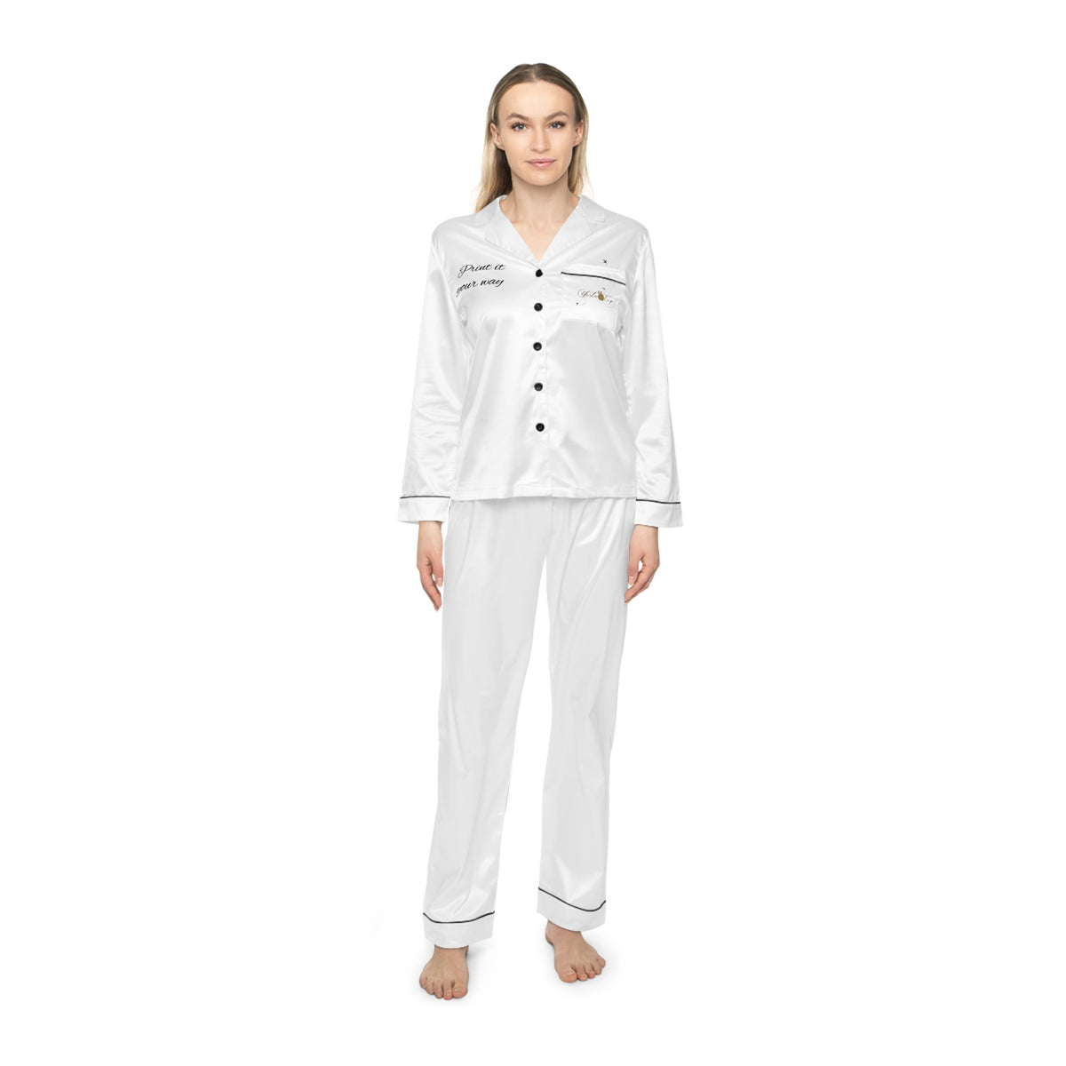 Personalized Girls Trip Satin Pajamas – Women’s Matching PJ Set