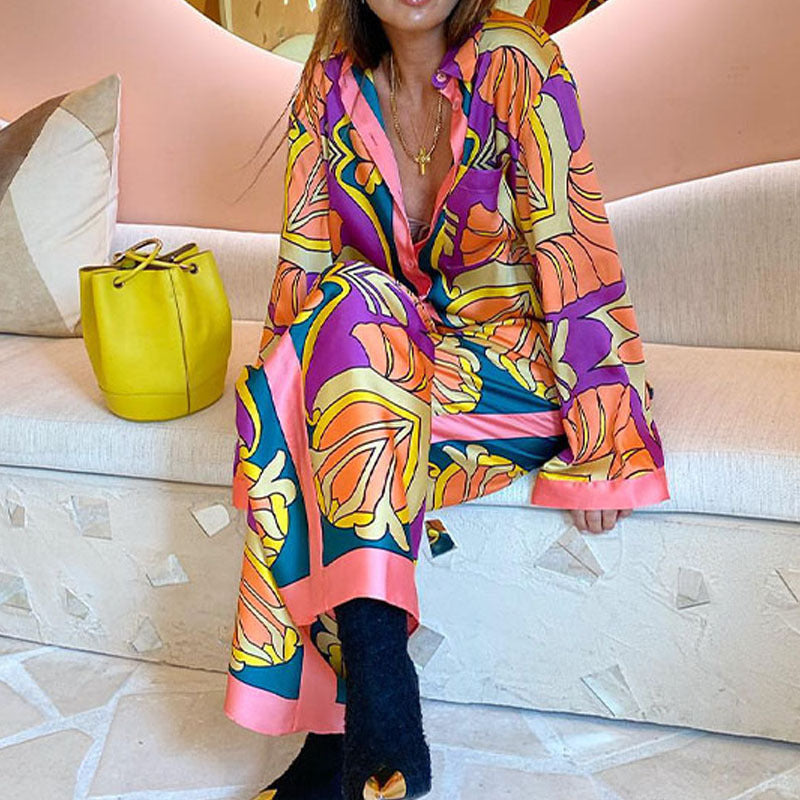 Autumn Printed Long-sleeved Suit