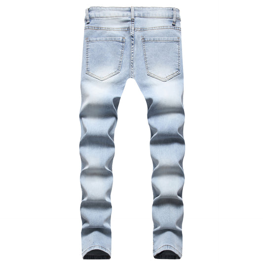 Mens Blue Ripped Jeans