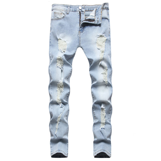 Mens Blue Ripped Jeans
