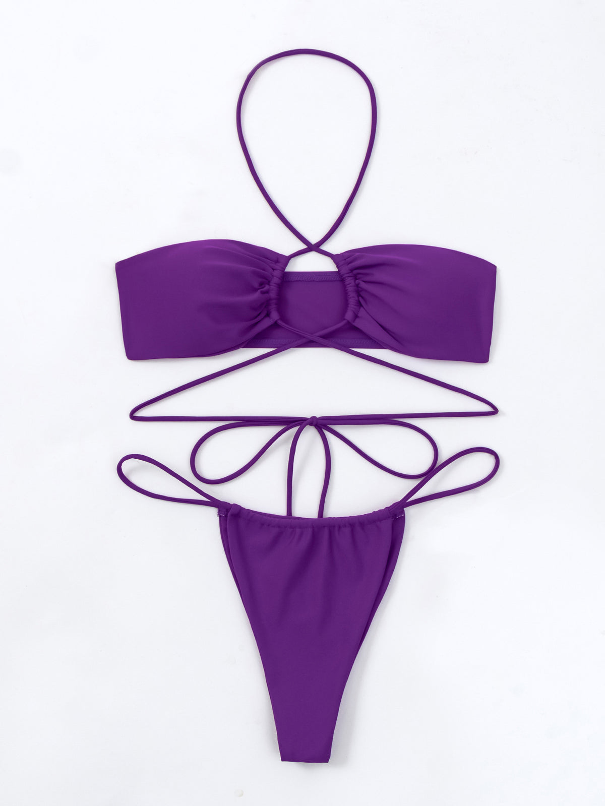Two-piece Binding Bikini Swimsuit