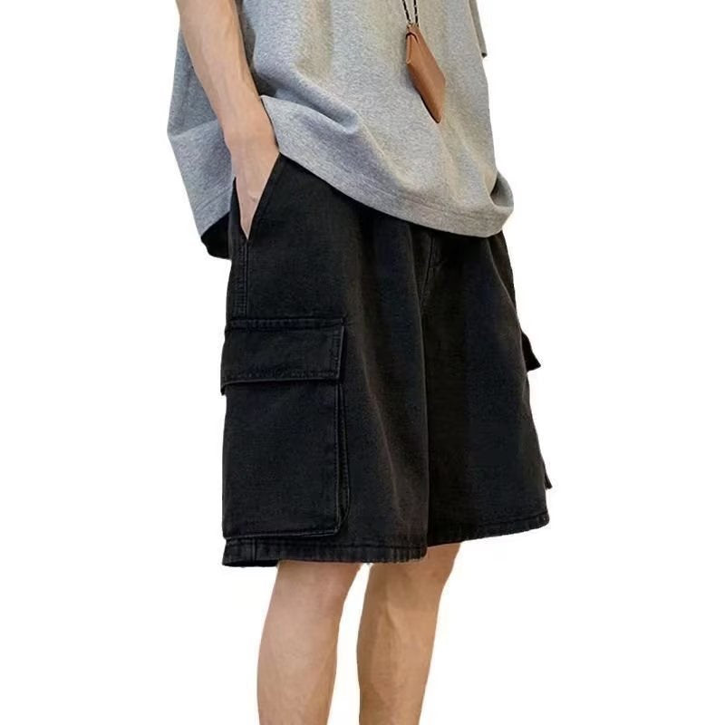 Mens Retro Cargo Jeans Shorts