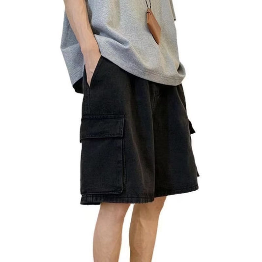 Mens Retro Cargo Jeans Shorts